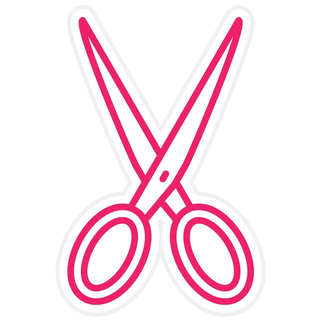 Vector scissor icon style