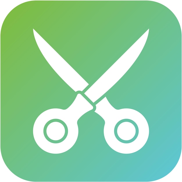 Vector scissor icon style