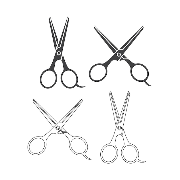 Vector scissor set vector icon template