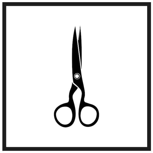 Scissor silhouette clipart on a white background