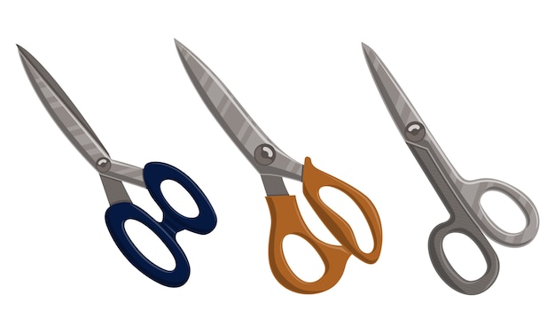 Scissor template vector set kleur