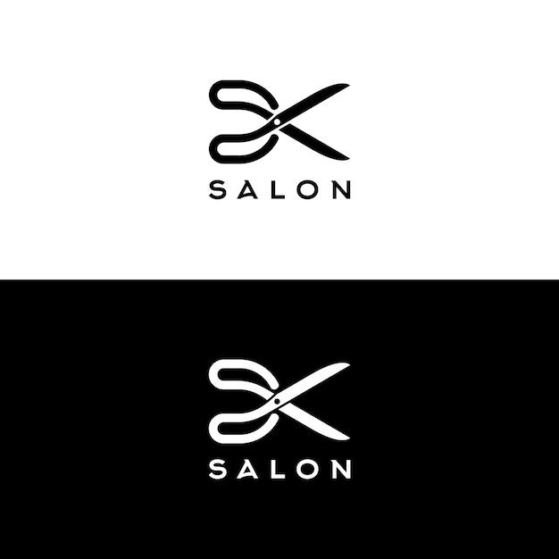 Scissors Barber Haircut Salon with Iintial Letter DK Logo Design  Inspiration