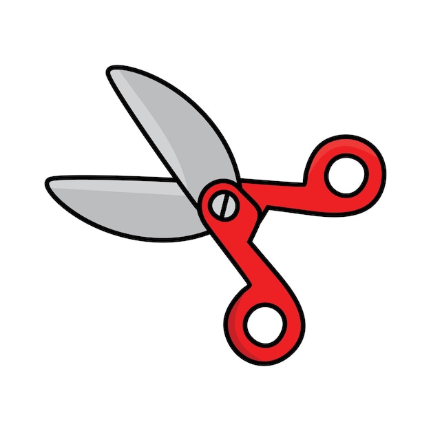 Scissors Cartoon Vector Illustration Cute Scissors Cartoon Drawing Playful Cutting Tool Design