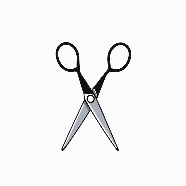 Vector scissors clip art vector drawing icon illustration