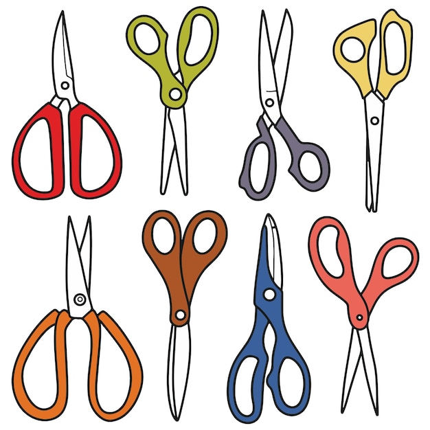 Vector scissors clip art