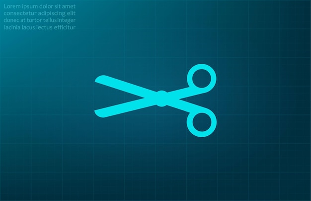 Scissors cut symbol vector illustration on a blue background EPS 10