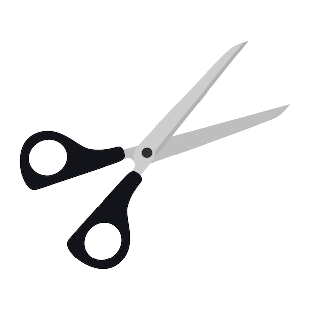 Scissors flat icon isolated on white background