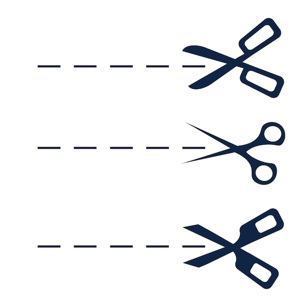 Scissors icon set