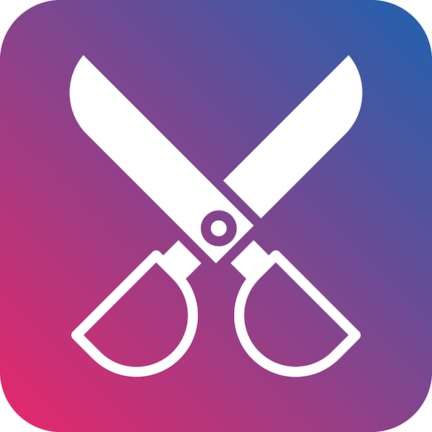 Vector scissors icon style