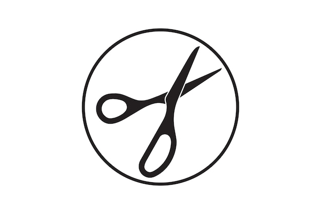 Scissors icon vector design Cut out tool for paper or tailor work