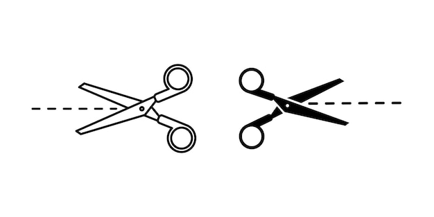 Vector scissors icon web design element