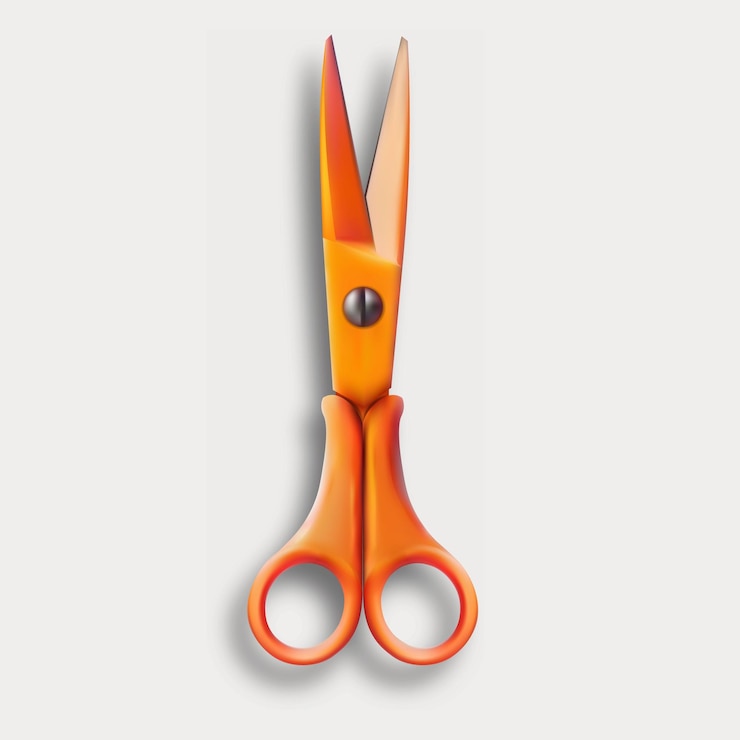 Vector scissors isolated white background vector colorful school supplies vector illustration statione