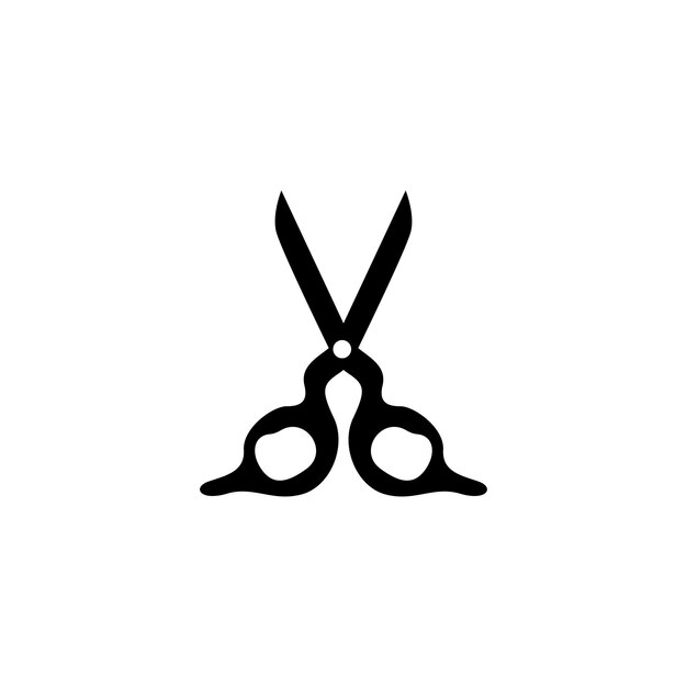 Scissors Logo Cutting Tools Vector Barbershop Razor Scissors Simple Design Illustration Template Icon