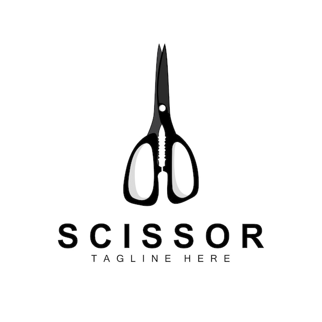 Vector scissors logo design barbershop shaver vector babershop scissors brand illustration