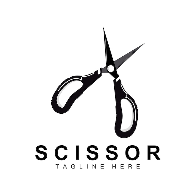 Scissors Logo Design Barbershop Shaver Vector Babershop Scissors Brand Illustration