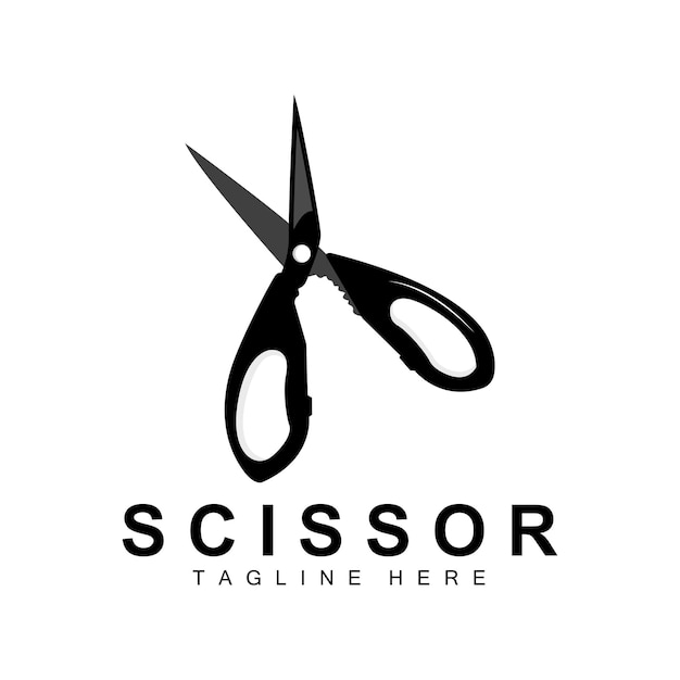 Scissors Logo Design Barbershop Shaver Vector Babershop Scissors Brand Illustration