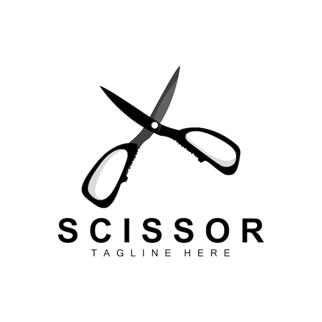 Scissors Logo Design Barbershop Shaver Vector Babershop Scissors Brand Illustration