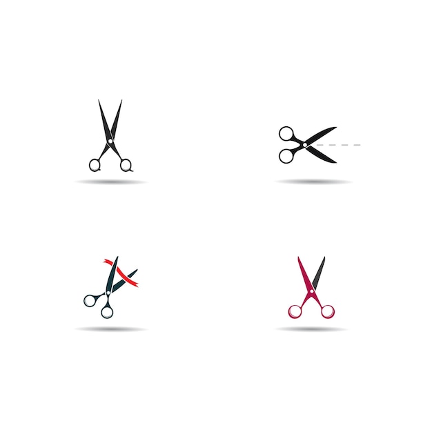 Vector scissors logo vector icon