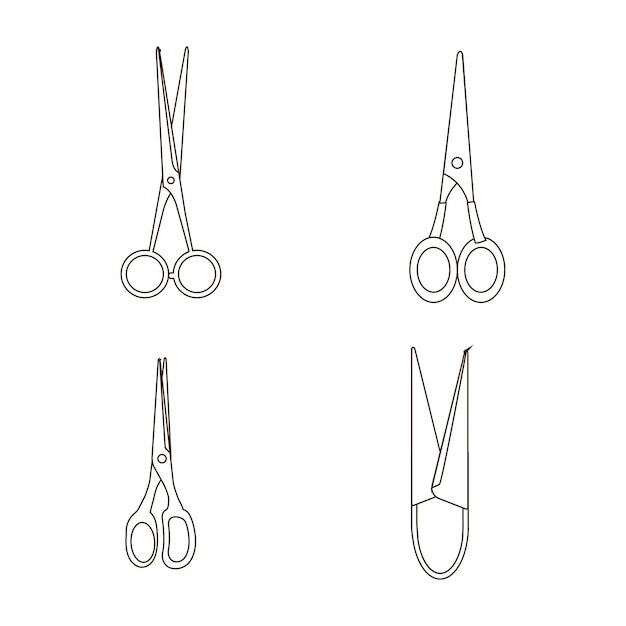 Scissors logo vector