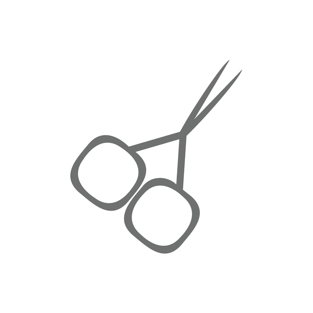 Scissors manicure vector isolated icon