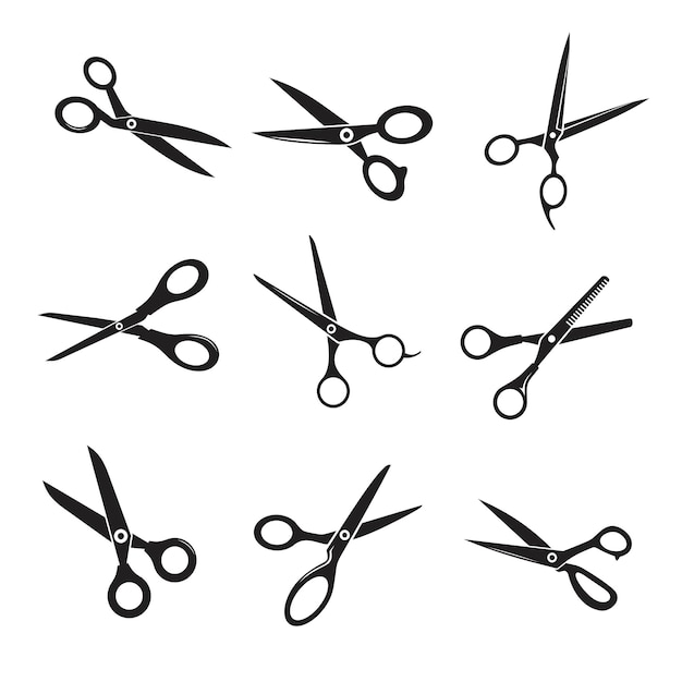 Scissors silhouette vector illustration design collections