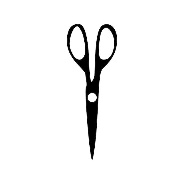 Scissors With Bat Vector Silhouette Illustration Royalty Free SVG