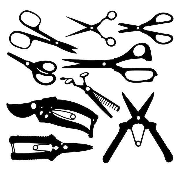 scissors tool silhouette