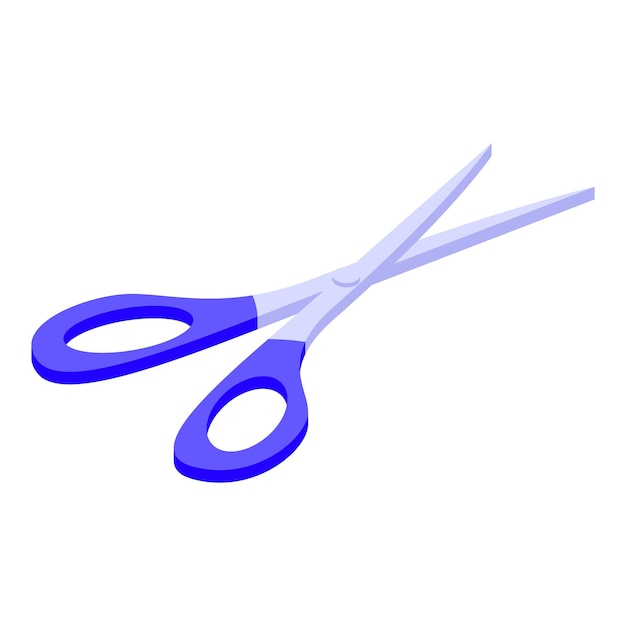 Scissors video editing icon isometric vector Movie editor Media clip