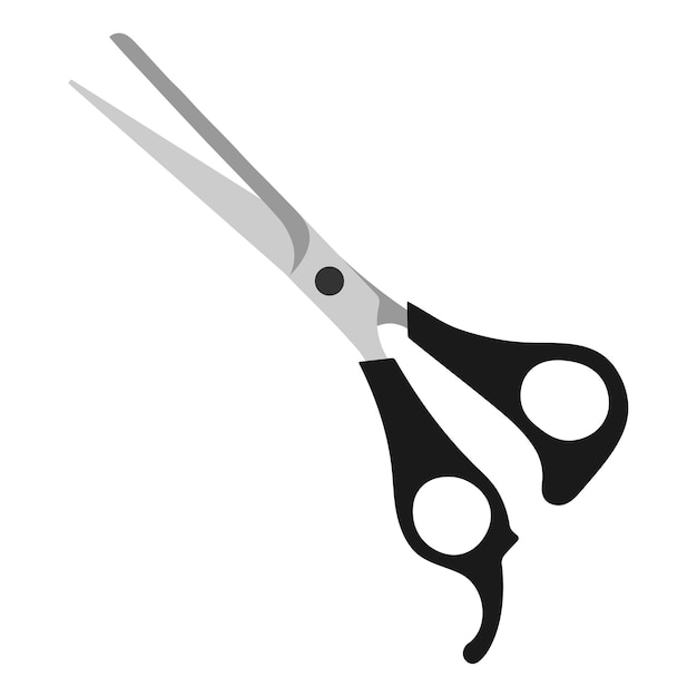 Scissors on a white background badge vector illustration