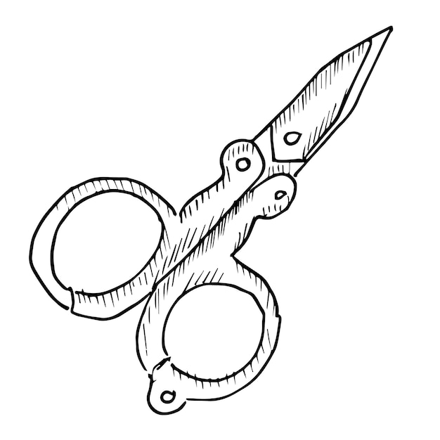 scissors on a white background