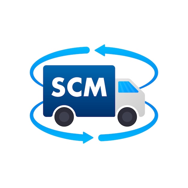 Scm-pictogram eenvoudig creatief element pictogram met scm