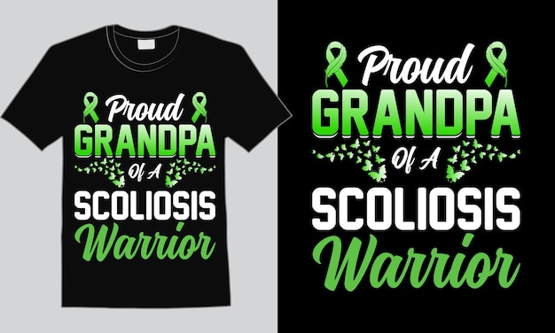 Vector scoliosis awareness with guns scoliosis t-shirt or cancer t-shirts design premium vector