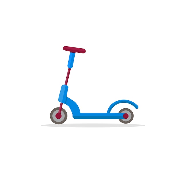 Scooter Fiets Illustratie Met Eenvoudig Ontwerp Vervoer Voor Lente Scooters Fiets