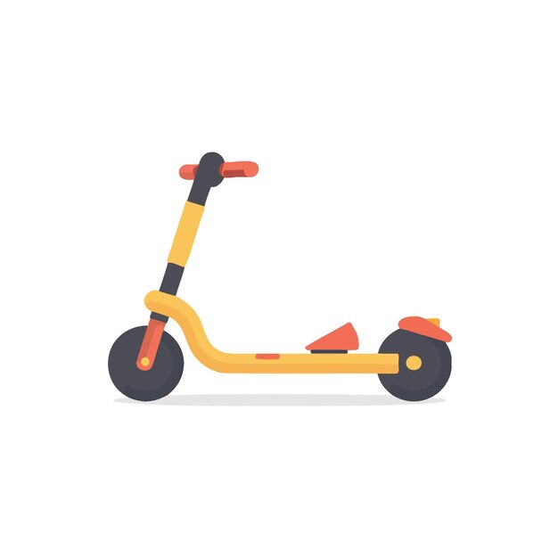 Scooter flat icon set Vector illustration design