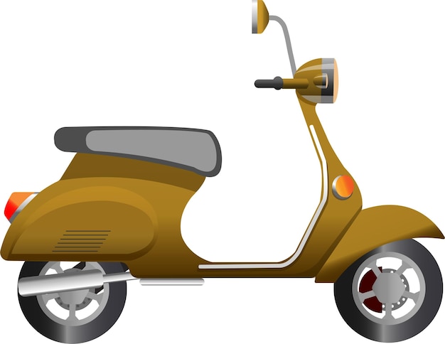 Scooter gouden stijl ontwerp vector