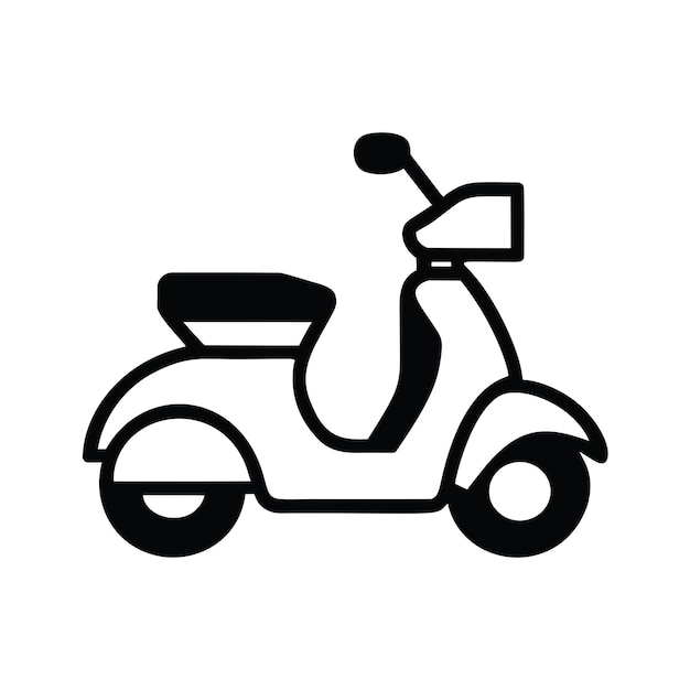 Scooter icon silhouette