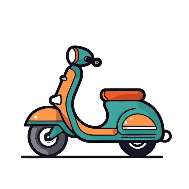 Scooter logo Motorcycle symbol in flat style Scooter icon isolated