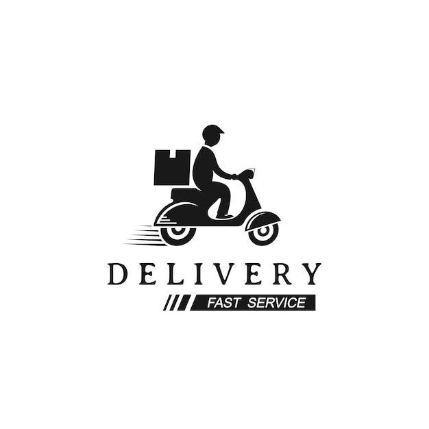 Scooter man, delivery logo