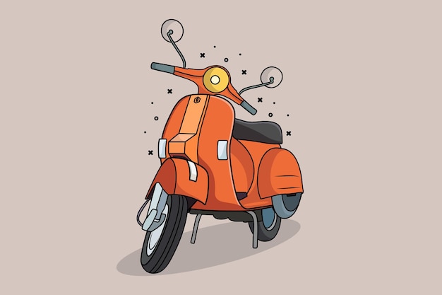 Scooter motor vector illustratie ontwerp.