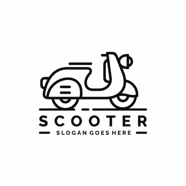 Vector scooter motorfiets logo