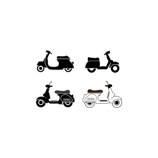 Scooter pictogram vector illustratie ontwerpsjabloon