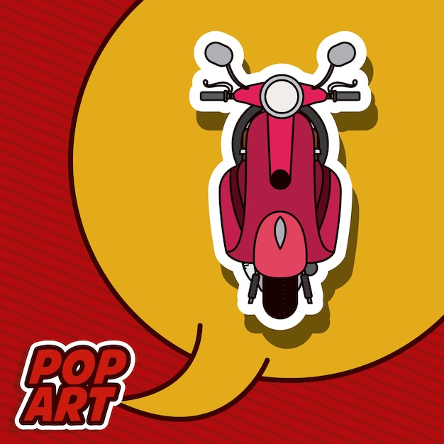 Scooter pop art design