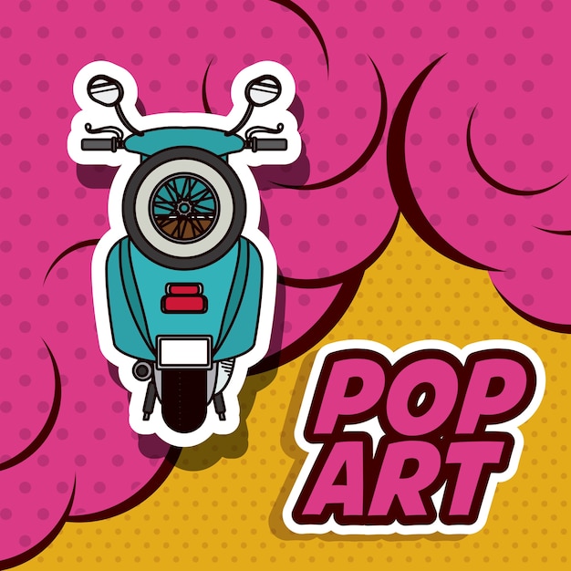 Scooter pop-art ontwerp