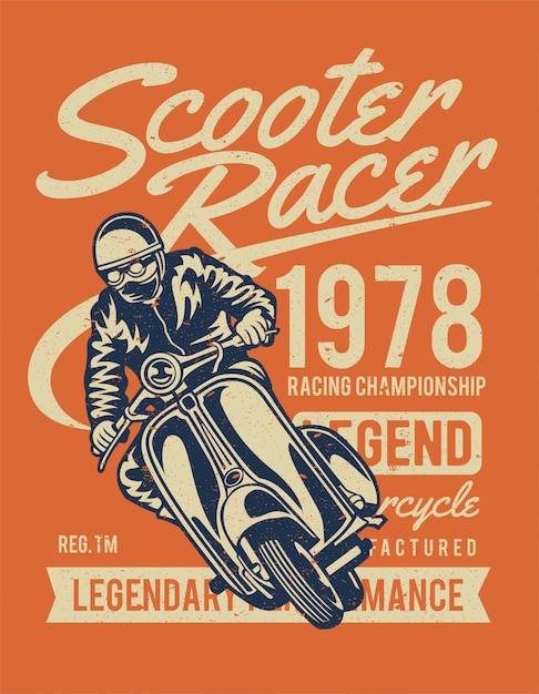 Vettore scooter racer