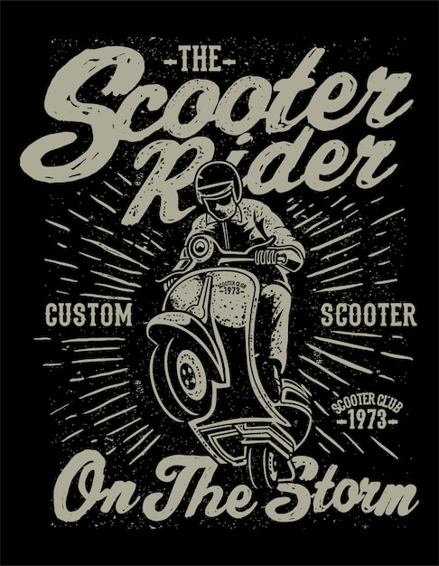 Vettore scooter rider