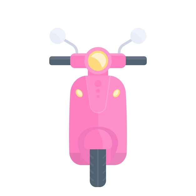 Scooter vector illustration pink version