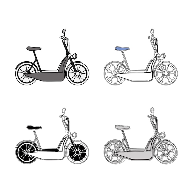 scooter vector type icon