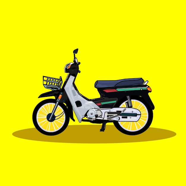 A scooter with the word moped on it