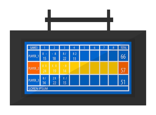 Score board sports game activities and recreation