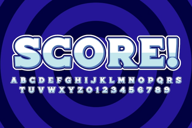 Score editable text effect font